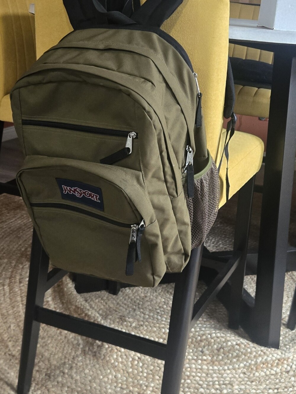 Jansport XL Olive Green Classic Backpack with Front Pockets - Picture 6 of 7